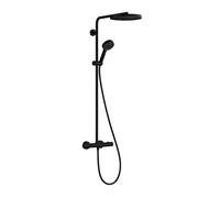 Hansgrohe Pulsify S Puro - Conjunto de ducha con termostato, diámetro 26 cm, 3 chorros,EcoSmart, negro mate 24237670
