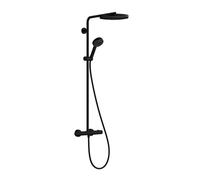 Hansgrohe Pulsify S Puro - Conjunto de ducha con termostato, diámetro 26 cm, 3 chorros, negro mate 24236670