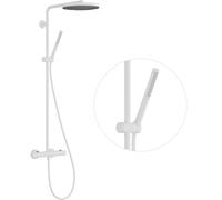 hansgrohe Pulsify S PURO sistema de ducha 260, 1jet, Ecostat Fine, teleducha 1jet, 24222700, Color: Blanco mate