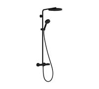Hansgrohe Conjunto de ducha Pulsify S Puro – termostato, Ø26 cm, 3 chorros, EcoSmart, negro mate