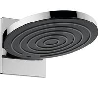 hansgrohe Pulsify S, rociador de ducha con conexión a pared, ducha fija redondo, cabezal de ducha lluvia con 2 tipos de chorro, con sistema antical, cromo