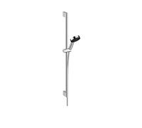 Hansgrohe Pulsify Select - Conjunto de cabezal de ducha, 3 chorros, EcoSmart, barra 96 cm y manguera, cromo 24171000