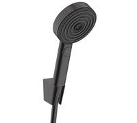 Hansgrohe Pulsify Select S - Conjunto de ducha con cabezal, soporte y manguera, 3 tipos de chorro, EcoSmart, negro mate 24305670