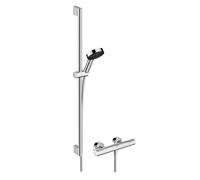 Hansgrohe Pulsify Select S - Conjunto de ducha con termostato, 3 chorros, EcoSmart, cromo 24271000