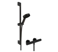 Hansgrohe Pulsify Select S - Conjunto de ducha con termostato, 3 chorros, EcoSmart, negro mate 24272670
