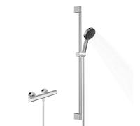 hansgrohe Pulsify Select S set de ducha 105, 3jet Relaxation, elemento Ecostat, EcoSmart, barra de ducha 900mm, 24271000, Color: cromado