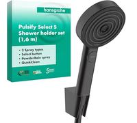 Hansgrohe Conjunto de ducha Pulsify Select S 3 chorros, soporte y manguera 160 cm negro mate 24303670