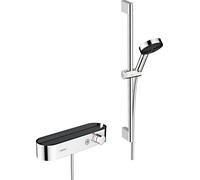 hansgrohe Pulsify Select S sistema de ducha 105, 3jet Relaxation, set incl. termostato, cromo, barra de ducha 600mm, 24260000