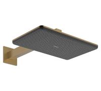 Hansgrohe Raindance Alive Q, cabezal de ducha de 210/340 mm, 2 chorros, con brazo de ducha, acabado bronce cepillado