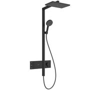 Hansgrohe Raindance Alive Q conjunto de ducha a pared con termostato con rociador con efecto lluvia negro 24591670
