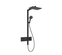 Sistema de ducha Raindance Alive Q 210/340 EcoSmart de 2 chorros con ShowerSelect Comfort de hansgrohe, 24591670, Color: negro mate