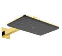 Hansgrohe Raindance Alive Q - Rociador de ducha, 21x34 cm, 2 chorros, apariencia de oro pulido 24550990