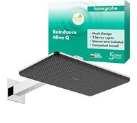 hansgrohe Raindance Alive Q ducha de techo 210/340 2jet EcoSmart, con brazo de ducha, 24551000, Color: cromado