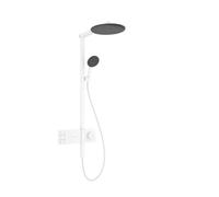 Hansgrohe Raindance Alive S - Conjunto de ducha con termostato, diámetro 30 cm, 3 chorros, EcoSmart, blanco mate 24596700