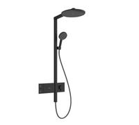 Hansgrohe Raindance Alive S - Conjunto de ducha con termostato, diámetro 30 cm, 3 chorros, negro mate 24582670