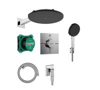 Hansgrohe Raindance Alive S - Conjunto de ducha con termostato para instalación empotrada, diámetro 30 cm, 3 chorros, cromo 24630000