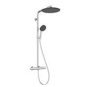 Hansgrohe Raindance Alive S Puro - Conjunto de ducha con termostato, 21x34 cm, 3 chorros, cromo 24592000