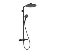 Hansgrohe Raindance Alive S Puro - Conjunto de ducha con termostato, 21x34 cm, 3 chorros, negro mate 24592670