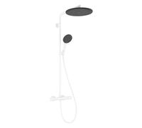 Hansgrohe Raindance Alive S Puro - Conjunto de ducha con termostato, 30 cm de diámetro, 3 tipos de chorro, EcoSmart+, blanco mate. 24594700