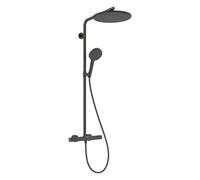 Hansgrohe Raindance Alive S Puro - Conjunto de ducha con termostato, diámetro 30 cm, 3 chorros, EcoSmart+, cromo negro cepillado. 24594340