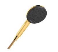 hansgrohe Raindance Alive Select S - ducha de mano, alcachofa de ducha con 3 tipos de chorro (PowderRain), cabezal de ducha redondo (125 mm), con sistema antical, color oro pulido, 24500990