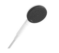 hansgrohe Raindance Alive Select S - ducha de mano ahorro de agua 7,1 l/min (EcoSmart), alcachofa de ducha con 3 tipos de chorro, cabezal de ducha (125 mm), con sistema antical, blanco mate, 24511700
