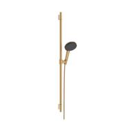 Hansgrohe Raindance Alive Select S - Conjunto de alcachofa de ducha, barra y flexo, 3 chorros,EcoSmart, bronce cepillado 24603140