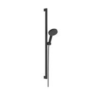 Hansgrohe Raindance Alive Select S - Conjunto de alcachofa de ducha, barra y flexo, EcoSmart,negro mate 24601670