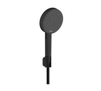 Hansgrohe Raindance Alive Select S - Conjunto de ducha con cabezal, soporte y manguera, 3 tipos de chorro, EcoSmart, negro mate 24612670