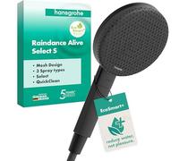 Hansgrohe Alcachofa de ducha Raindance Alive Select S - 125 mm, 3 chorros, EcoSmart+ negro mate