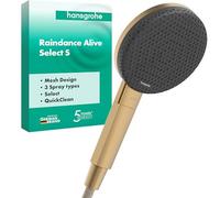Hansgrohe Alcachofa de ducha Raindance Alive Select S 3 chorros 125 mm Bronce cepillado 24500140