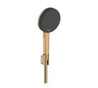 Hansgrohe Raindance Alive Select S - Set de cabezal de ducha, soporte y manguera, 3 chorros, EcoSmart, bronce cepillado 24612140