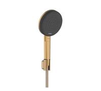 Hansgrohe Raindance Alive Select S - Set de cabezal de ducha, soporte y manguera, 3 chorros, EcoSmart, bronce cepillado 24611140