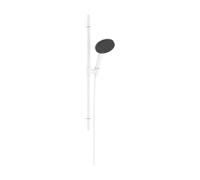 hansgrohe Raindance Alive Select S set de ducha 125, EcoSmart de 3 chorros con barra de ducha Unica S PURO 65cm, 24602700, Color: Blanco mate
