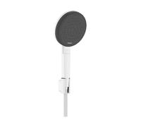 hansgrohe Raindance Alive Select S set de ducha 125, EcoSmart de 3 chorros con flexo de ducha textil Designflex 160cm, 24611700, Color: Blanco mate