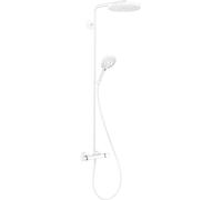 Hansgrohe Raindance conjunto de ducha a pared con termostato con rociador con efecto lluvia blanco 27633700