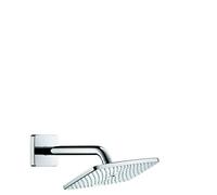 hansgrohe Raindance E - rociador de ducha con brazo de ducha, ducha fija 250 x 150 mm, cabezal de ducha lluvia con 1 tipo de chorro para conexión pared, con sistema antical, cromo, 27370000