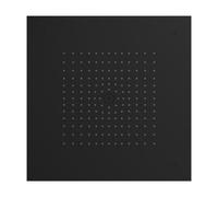 hansgrohe Raindance E - rociador de ducha integrado en el techo, ducha fija rectangular (400 x 400 mm), cabezal de ducha lluvia con 1 tipo de chorro, negro mate, 26252670