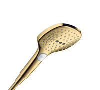 Hansgrohe Raindance Select E - Alcachofa de ducha, 3 chorros, aspecto de oro pulido 26520990