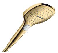 Hansgrohe Raindance Select E - Cabezal de ducha, 3 chorros, EcoSmart+, aspecto dorado pulido 28729990