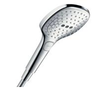 Hansgrohe Raindance Select E - Cabezal de ducha, 3 tipos de chorro, EcoSmart+, cromo 28729000