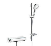 Hansgrohe Raindance Select E - Conjunto de ducha 120 con termostato Ecostat Select, 3 chorros, cromo 27038000
