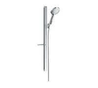 Hansgrohe Raindance Select S - Conjunto de ducha 120, 3 chorros, EcoSmart 9 l/min, barra de ducha 90 cm, cromo 27649000