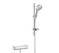 Hansgrohe Raindance Select S - Conjunto de ducha con termostato, 15 cm, 3 chorros, blanco/cromo 27036400