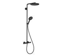 Hansgrohe Conjunto de ducha Showerpipe Raindance Select S, termostato 1jet negro mate