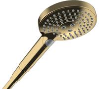 Hansgrohe Raindance Select S - Cabezal de ducha, 3 tipos de chorro, EcoSmart+, acabado dorado pulido 26516990