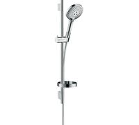 hansgrohe Raindance Select S Set de ducha 120 3jet con barra de ducha de 65 cm y jabonera, 26630000, Color: cromado