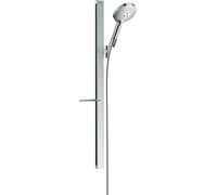 hansgrohe Raindance Select S set de ducha 120 3jet con barra de ducha de 90 cm y jabonera, 27648000, Color: cromado
