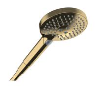 hansgrohe Raindance Select S teleducha 120 3 chorros PowderRain, 26014990, Color: Óptica Oro Pulido