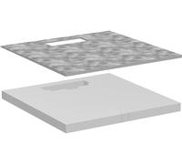 hansgrohe RainDrain Board, elemento de ducha alicatable 1000x1000mm con, ayuda para el montaje de una ducha a ras de suelo apta para canaletas de desagüe RainDrain Flex y Original, 56256000